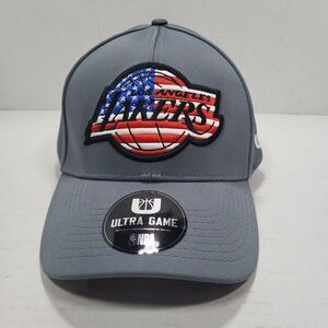 Los Angeles Lakers Ultra Game NBA One Size‎ Fits Most Gray American Flag Hat